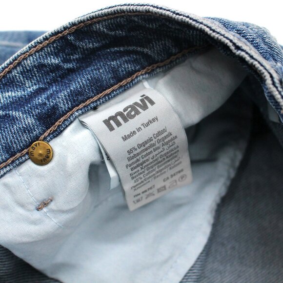 Mavi Viola High Rise Slim Straight Leg Vintage Organic Blue Jeans 32 NEW Denim - Picture 7 of 7